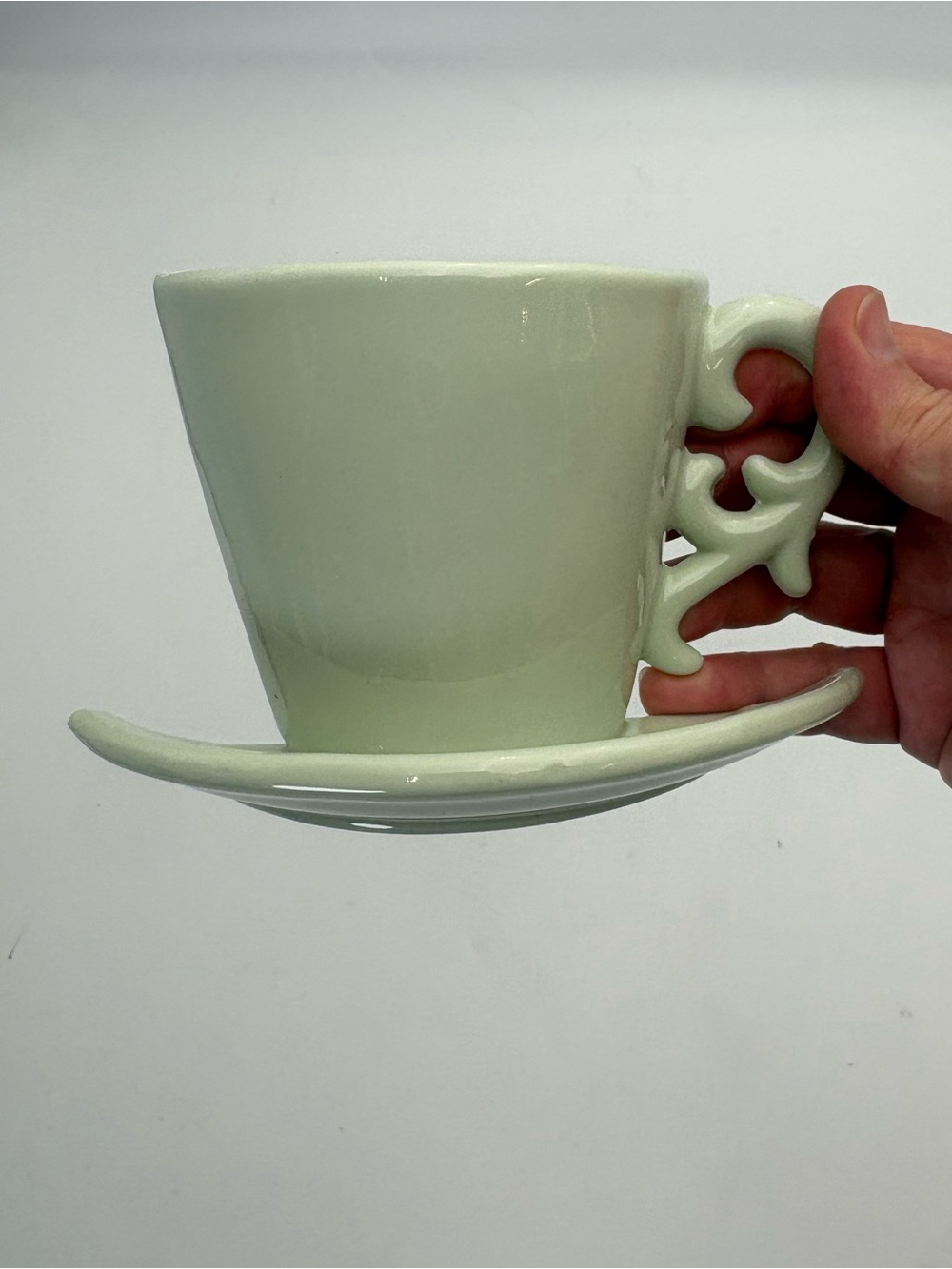 Darling Mint Green Ceramic Teacup Wall Pocket